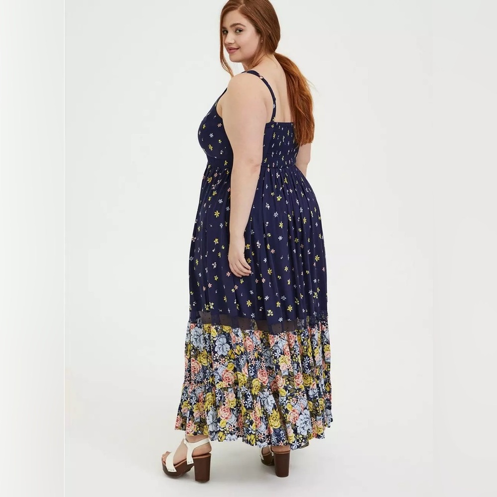 TORRID Floral Navy Dress